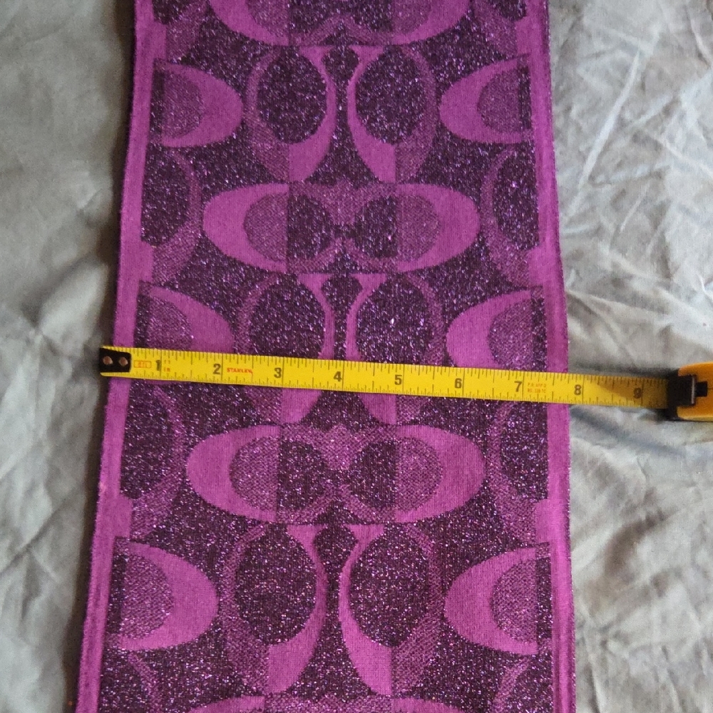 Coach Purple and Black Scarf